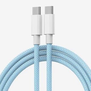 2m - Blue USB-C to Type C Woven Charging Cable for Apple Android Fast Charging